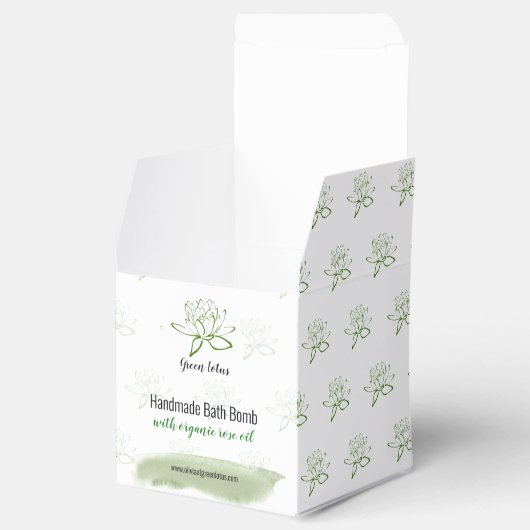 Groene Lotus Beauty Skin Care Verpakkingsdoos Bedankdoosjes (Geopend)