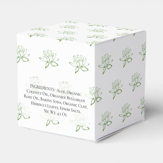 Groene Lotus Beauty Skin Care Verpakkingsdoos Bedankdoosjes (Achterkant)