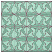 Groene Lotus fabric Stof (Swatch)