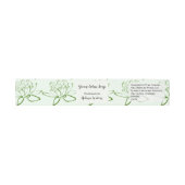 Groene Lotus Floral Artisanal Soap Band Wrap Uitnodigingen Wikkel (Vlak)