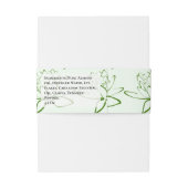 Groene Lotus Floral Artisanal Soap Band Wrap Uitnodigingen Wikkel (Achterkant Voorbeeld)