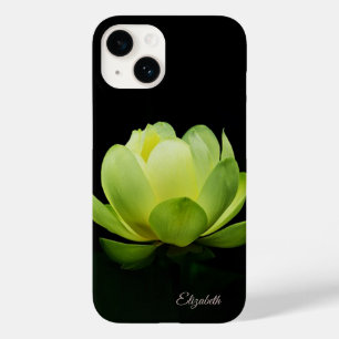 Groene Lotus Flower Black Case-Mate iPhone 14 Hoesje