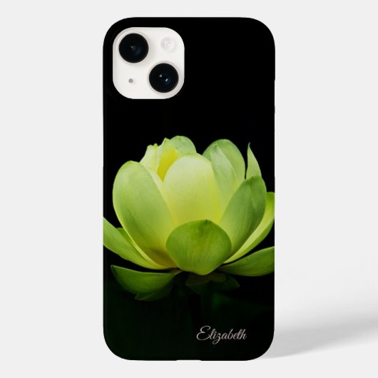Groene Lotus Flower Black Case-Mate iPhone Case (Achterkant)