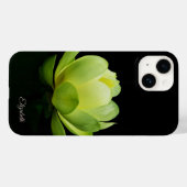 Groene Lotus Flower Black Case-Mate iPhone Case (Achterkant (horizontaal))