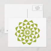 Groene Lotus Flower Briefkaart (Voorkant / Achterkant)