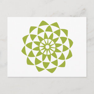 Groene Lotus Flower Briefkaart