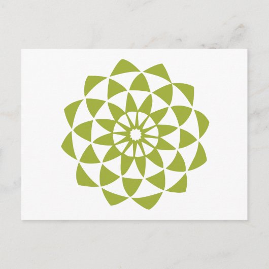 Groene Lotus Flower Briefkaart (Voorkant)