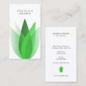 Groene Lotus Flower Visitekaartje (Voorkant / Achterkant)