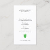 Groene Lotus Flower Visitekaartje (Achterkant)