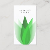 Groene Lotus Flower Visitekaartje (Voorkant)