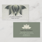 Groene Lotus Flower Yoga Healing Meditation Visitekaartje (Voorkant / Achterkant)