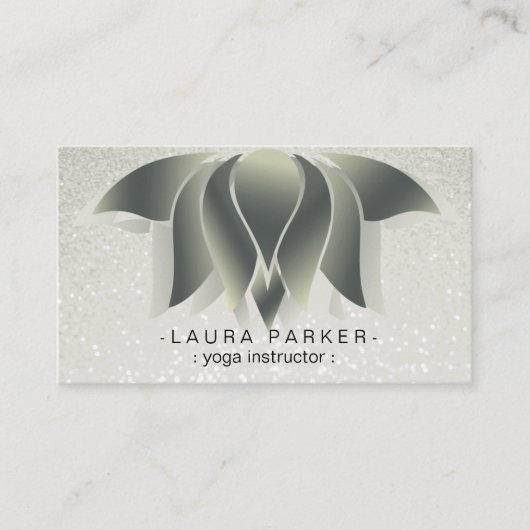 Groene Lotus Flower Yoga Healing Meditation Visitekaartje (Voorkant)