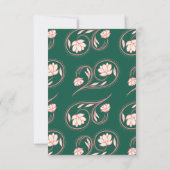 Groene Lotus Lantaarns Indiase bruiloft Dank u kaa Bedankkaart (Achterkant)