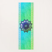 Groene lotus mandala yoga mat (Achterkant)