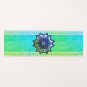 Groene lotus mandala yoga mat (Voorkant (horizontaal))