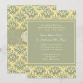 Groene Lotus past de Uitnodiging van de Wedding aa (Voorkant / Achterkant)