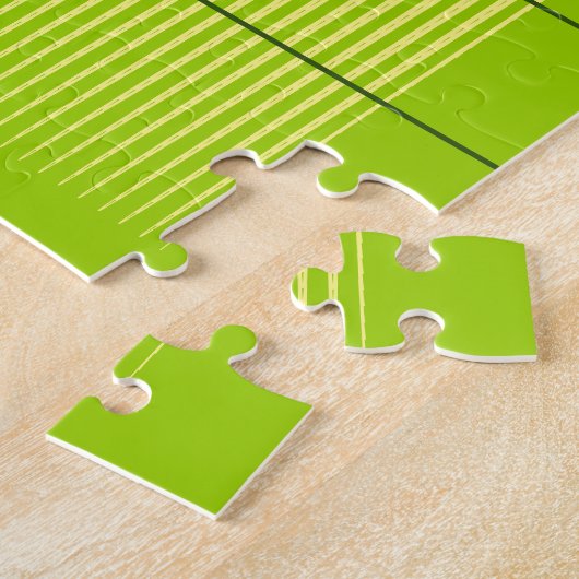 Groene Lotus Patience and Resilience Symbol Floral Legpuzzel (Zijkant)