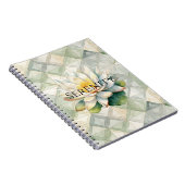 Groene Lotusbloem Sereniteit Notitieboek (Rechterzijde)