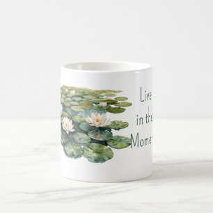 Groene Lotusbloemen met Blad Koffiemok