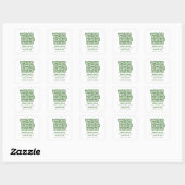 Groene Love Maze Save the Date Stickers (Vel)