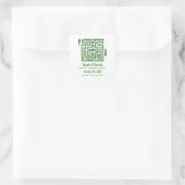Groene Love Maze Save the Date Stickers (Tas)