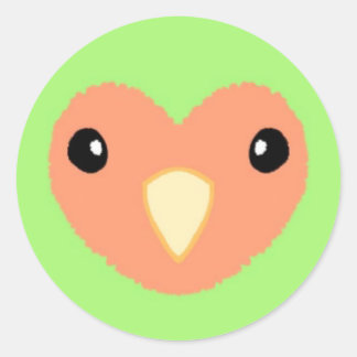 Groene Lovebird Schattigee Sticker