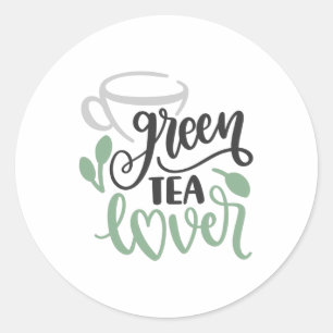 Groene lover ronde sticker