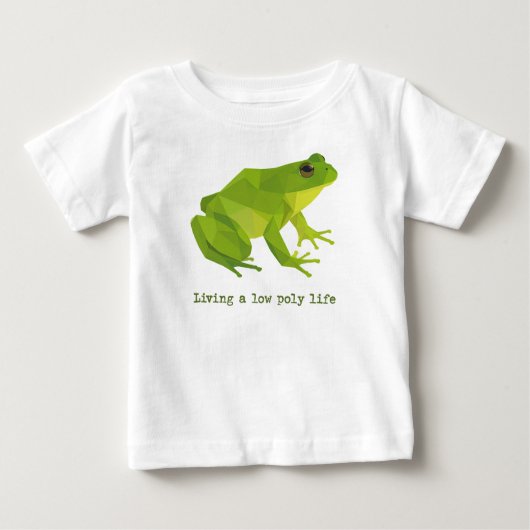 Groene Low Poly Life Frog (Voorkant)