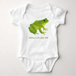 Groene Low Poly Life Frog Romper