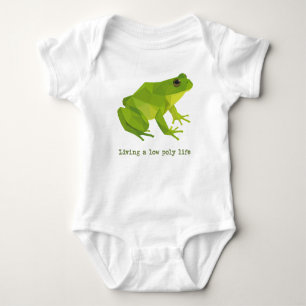 Groene Low Poly Life Frog Romper