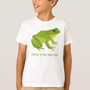 Groene Low Poly Life Frog T-shirt