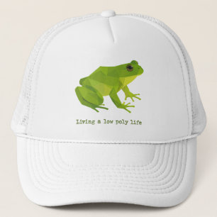 Groene Low Poly Life Frog Trucker Pet