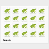 Groene Low Poly Life Frog Vierkante Sticker (Vel)