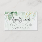 Groene loyaliteitskaart visitekaartje (Voorkant)