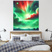 groene lucht canvas afdruk (Insitu (Slaapkamer))