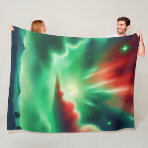 groene lucht fleece deken