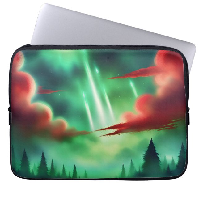 groene lucht laptop sleeve (Voorkant)