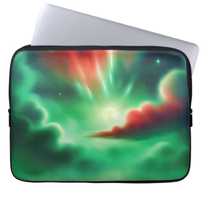 groene lucht laptop sleeve (Voorkant)