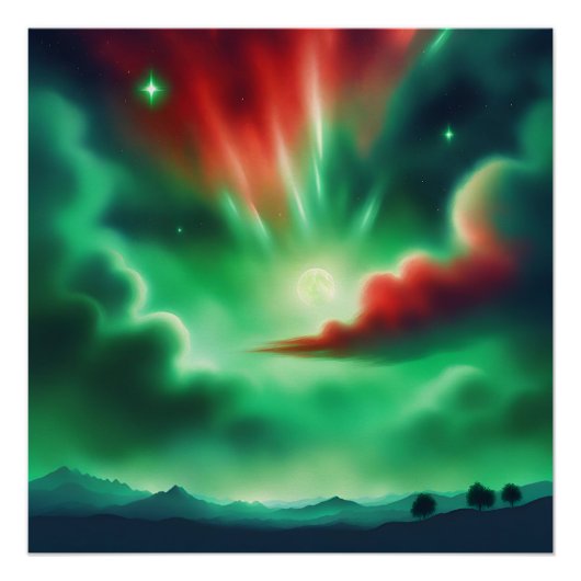 groene lucht perfect poster (Voorkant)