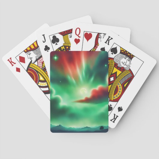 groene lucht pokerkaarten (Achterkant)
