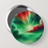 groene lucht ronde button 4,0 cm (Voorkant /achterkant)