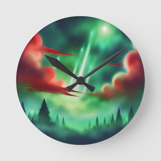 groene lucht ronde klok (Voorkant)