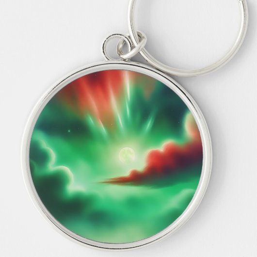 groene lucht sleutelhanger (Voorkant)