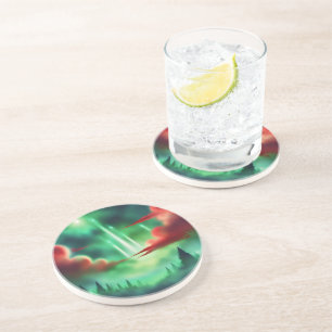 groene lucht zandsteen onderzetter