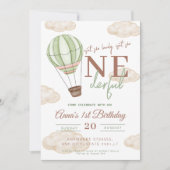 Groene luchtballon is niet haar prachtige verjaard kaart (Voorkant)