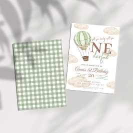 Groene luchtballon is niet haar prachtige verjaard kaart