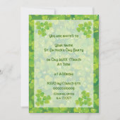 Groene Lucky Charm klaver shamrock uitnodiging (Voorkant)
