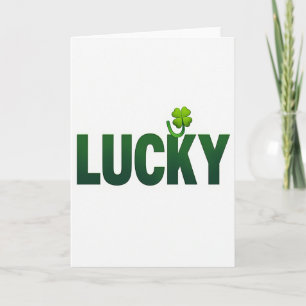 Groene Lucky Clover Kunstkaart Kaart