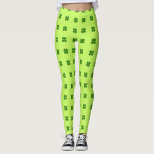 Groene Lucky Clover Patroon St Patrick's Day Leggings