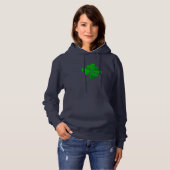 groene Lucky Clover St. Patrick's Day Hoodie (Voorkant volledig)